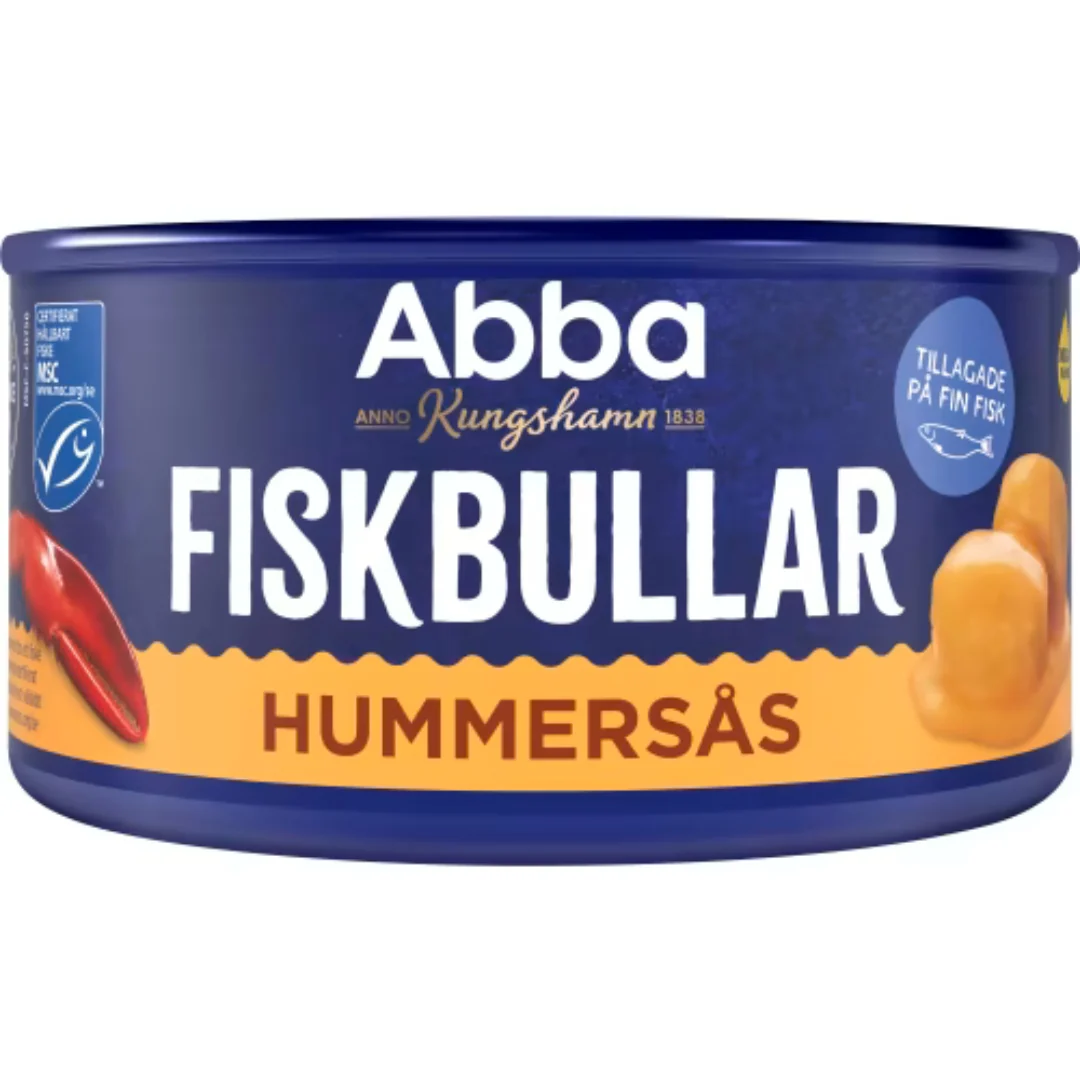 Abba Fiskbullar i HummersÄs - Fish Balls in Mild Lobster Sauce 375g