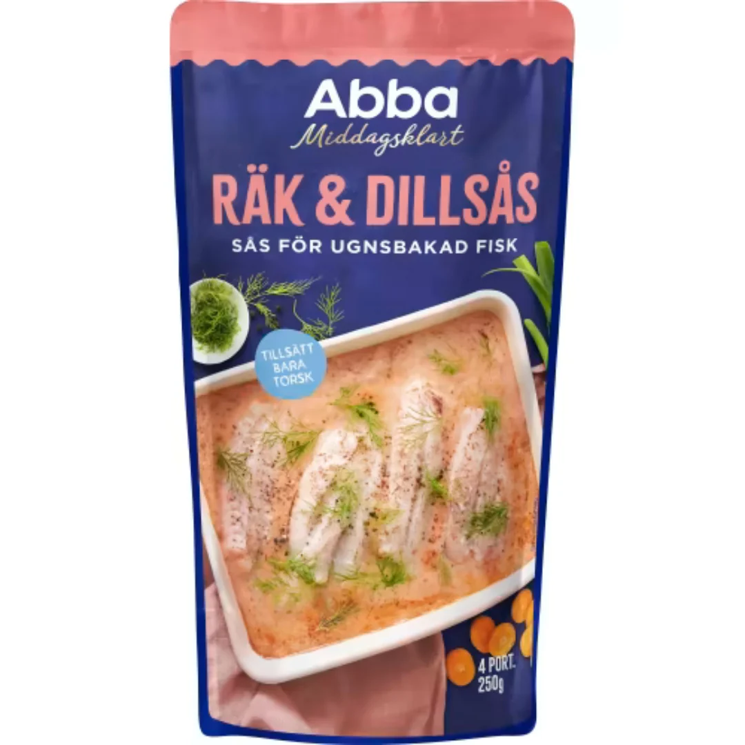 Abba RÀk & DillsÄs För Ugnsbakad Torsk 4 Port - Creamy Dill & Shrimp Stock Sauce for Fish Gratin 250g