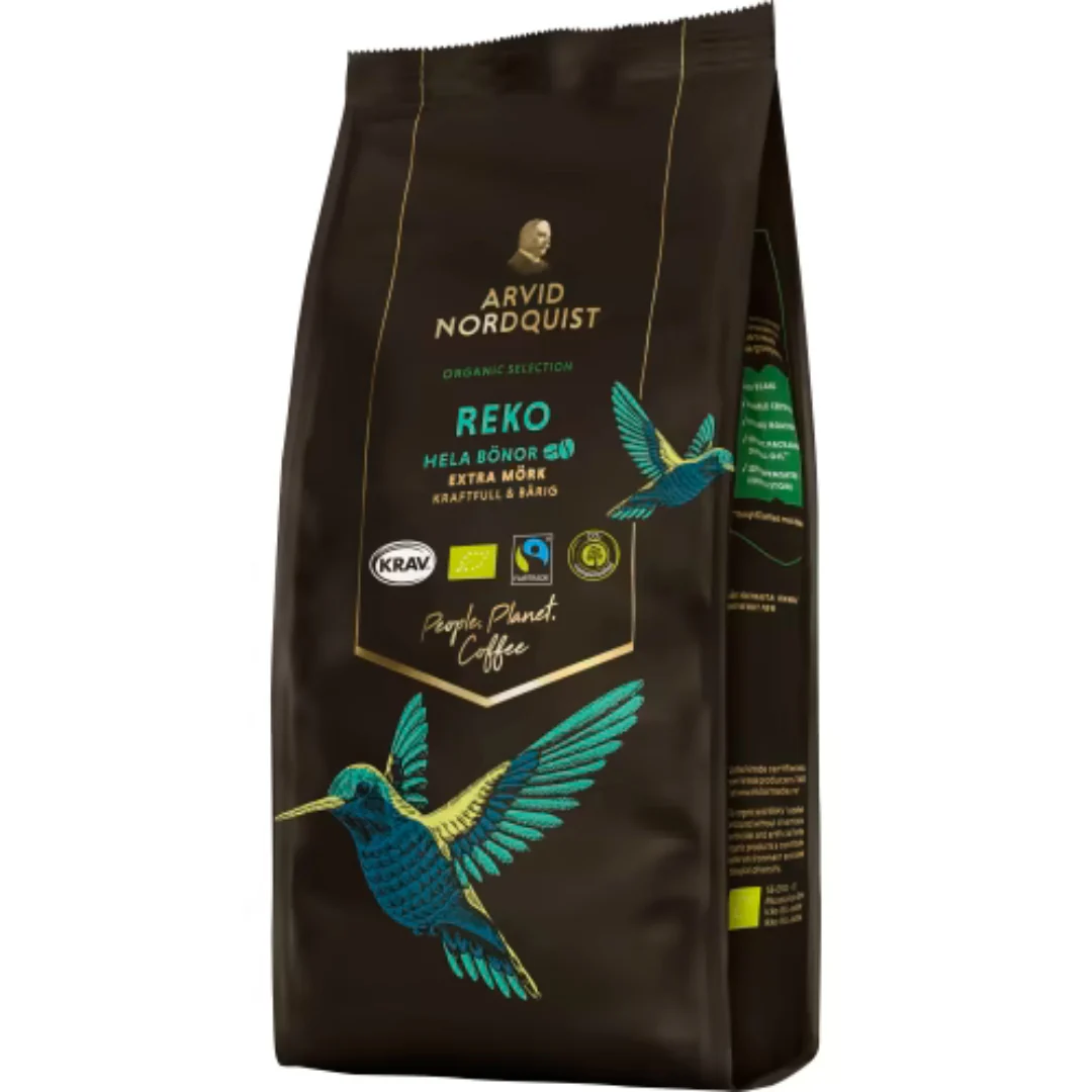 Arvid Nordquist Reko - Organic Extra Dark Roast Coffee Whole Beans 450g