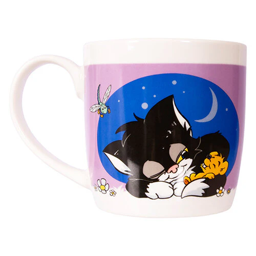 BAMSE Mugg Katten Jansson & Husmusen Lila 27cl - Image 3