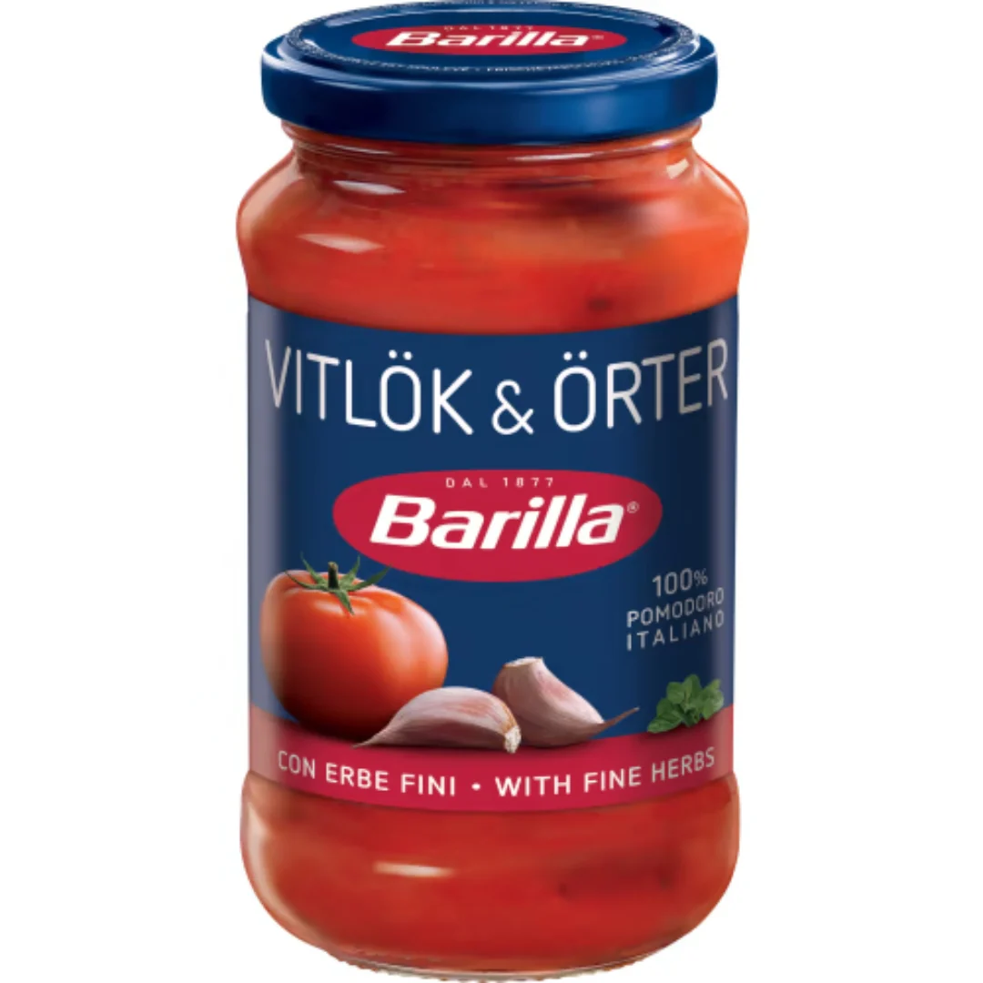 Barilla Vitlök & Ărter PastasĂ„s - Garlic & Herbs Pasta Sauce 400g