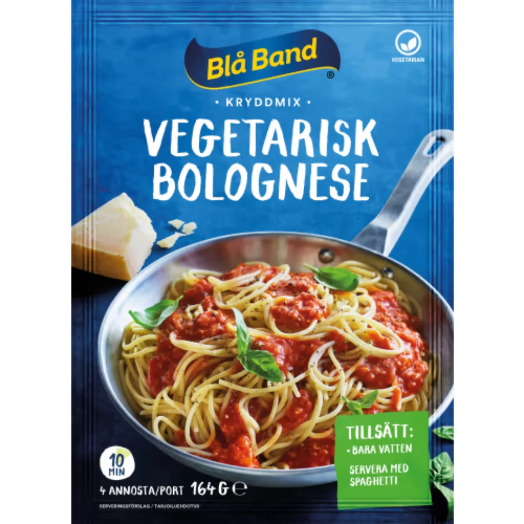 Blå Band Bolognese Vegetarisk Kryddmix/4 Port - Bolognese Spice Mix 164g