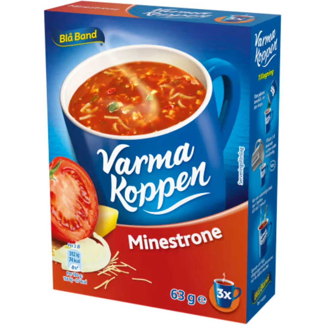 BlÄ Band Minestrone Varma Koppen Pulver/3 Port - Vegetable & Pasta Soup 63g