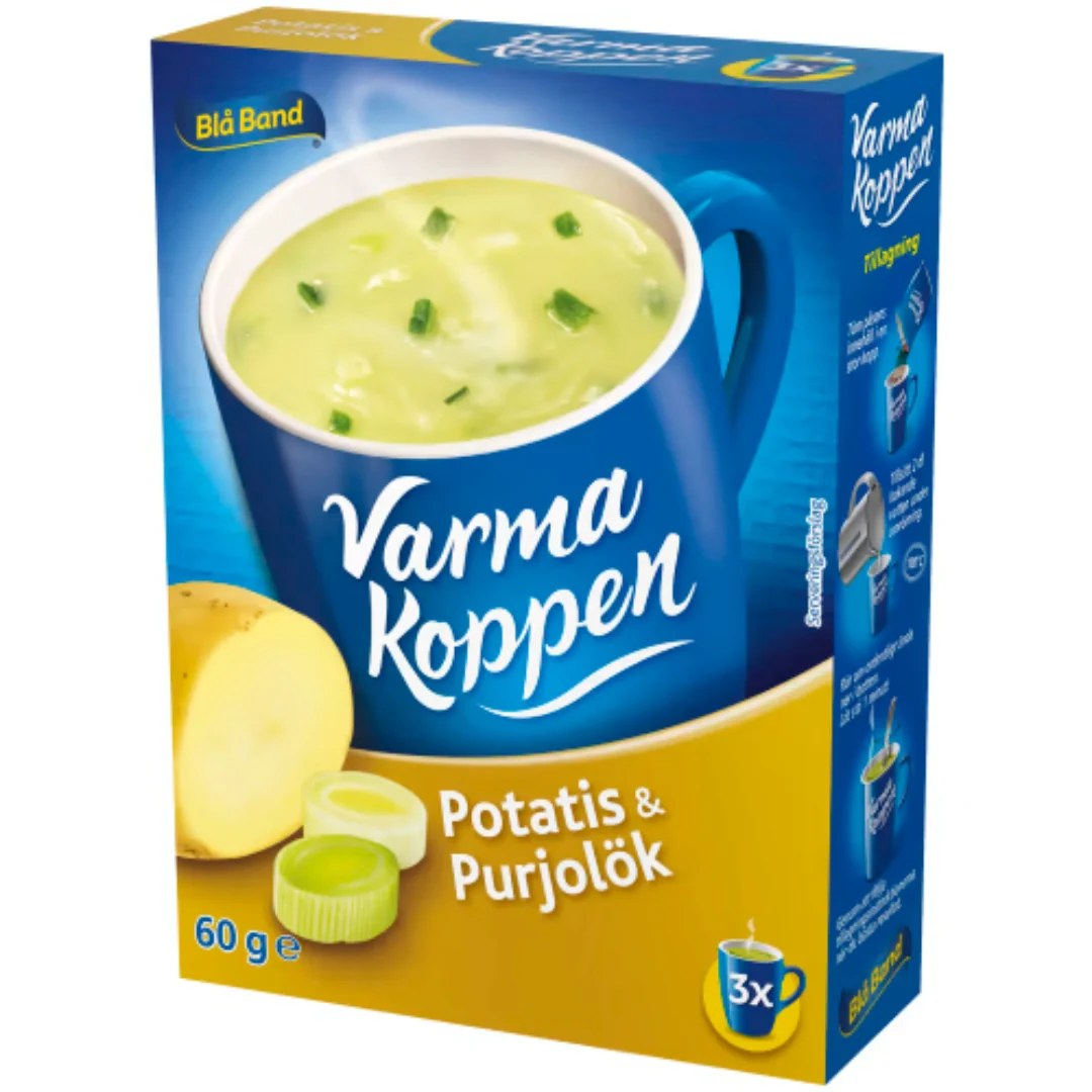 BlÄ Band Potatis&purjo Varma Koppen Pulver/3 Port - Potato & Leek Soup 60g