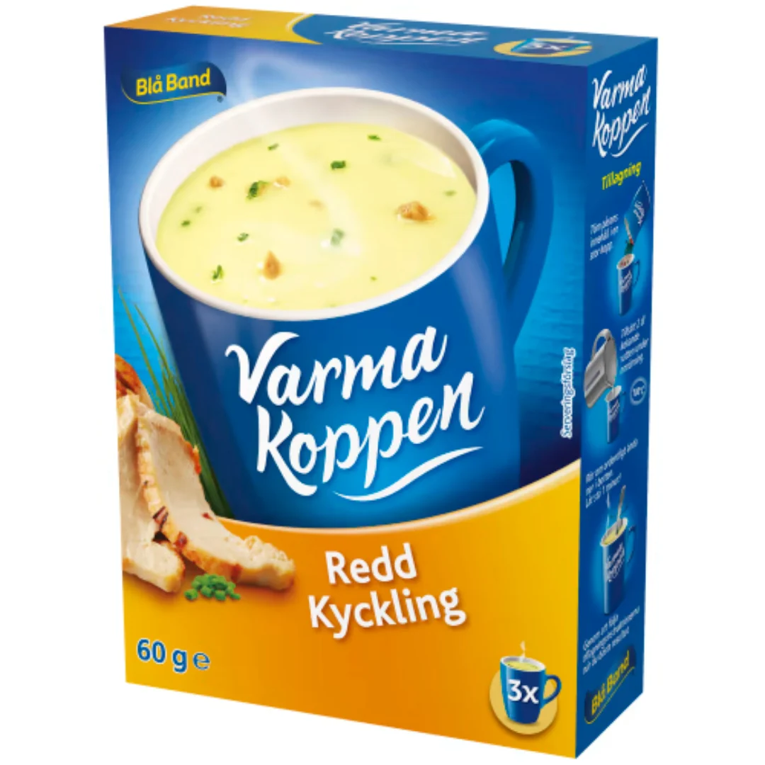 BlÄ Band Redd Kyckling Varma Koppen Pulver/3 Port - Chicken Flavoured Soup 60g