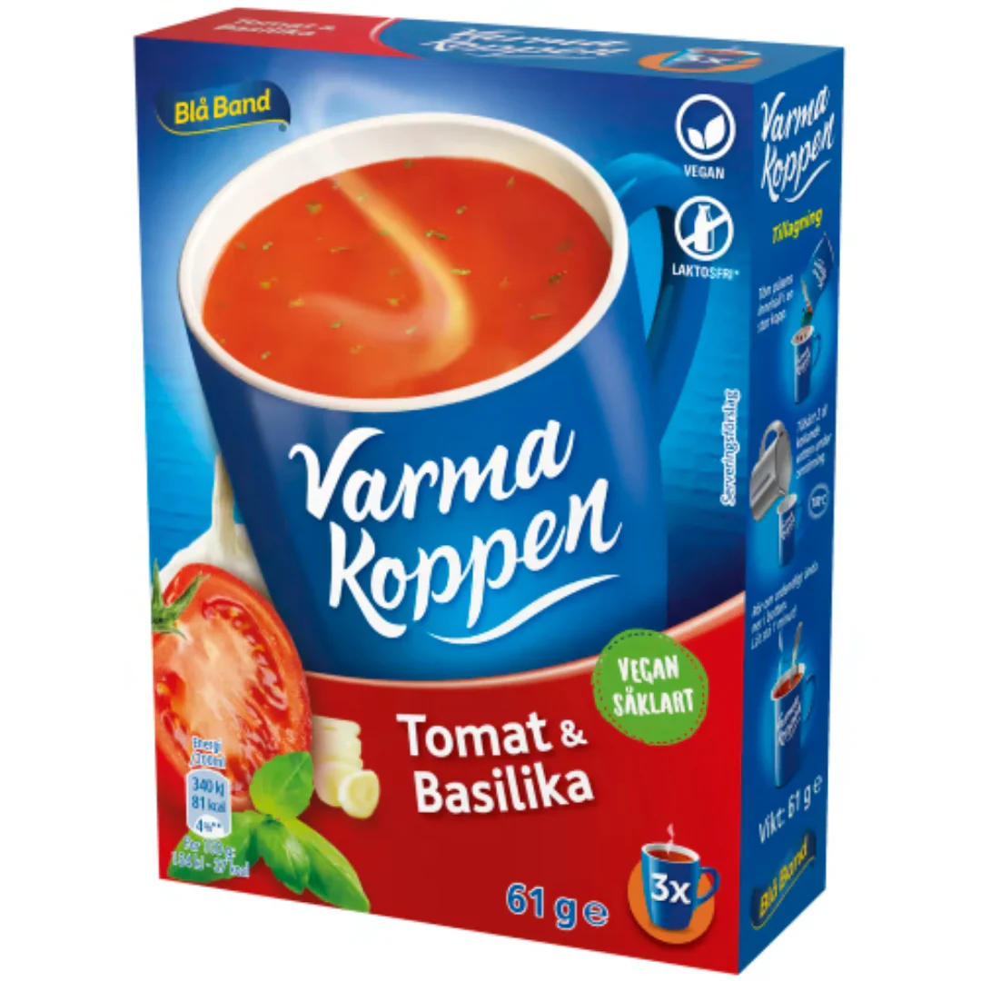BlÄ Band Tomat Basilika Varma Koppen Soppa Pulver/3 Port - Tomato & Basil Soup 61g