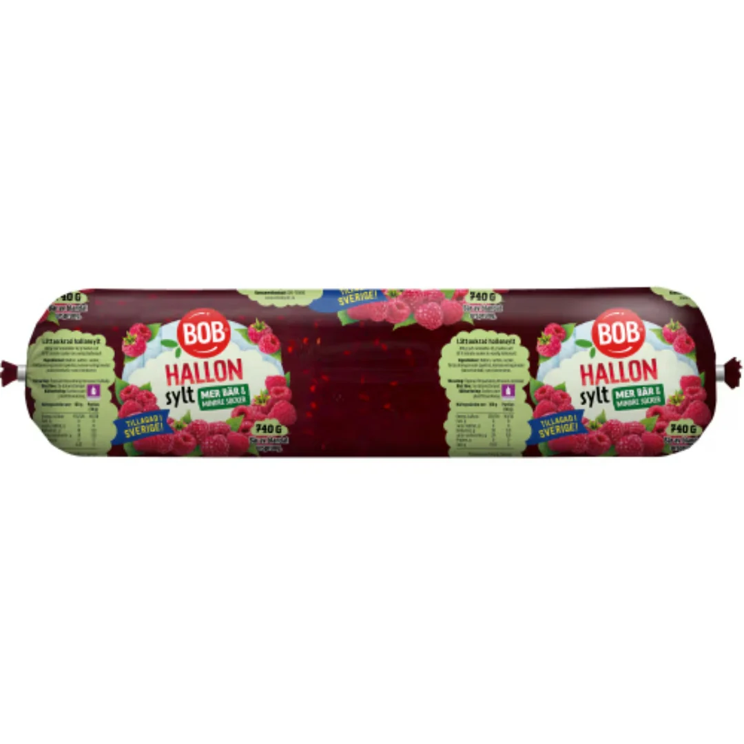 Bob Hallonsylt Lättsockrad Refill - Raspberry Jam 740g