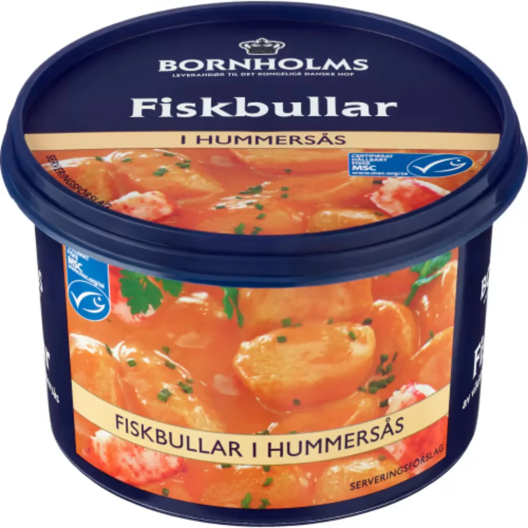 Bornholms Fiskbullar i HummersÄs - Fish Balls in Lobster Sauce 375g