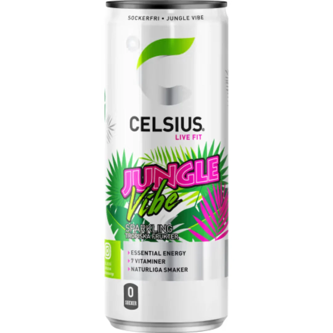 Celsius Jungle Vibe Energidryck Burk - Jungle Vibe Energy Drink 35.5cl