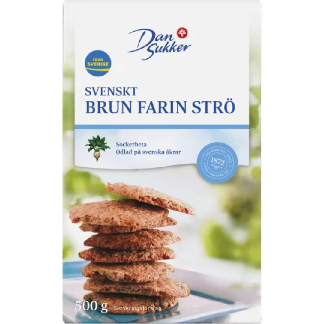 Dansukker Brun Farin Strö - Brown Sugar Crystals 500g