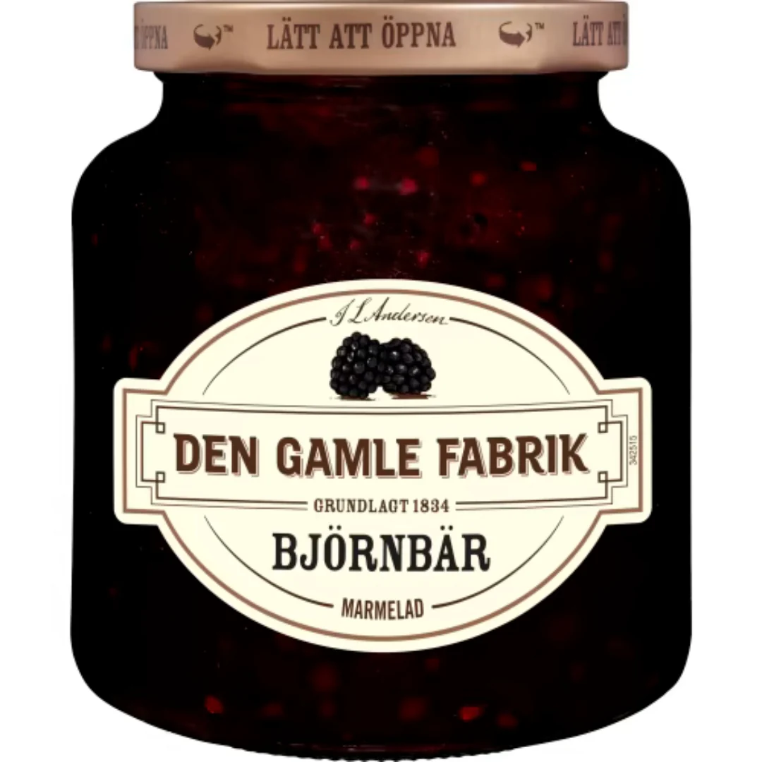 Den Gamle Björnbär Marmelad - Blackberry Marmalade 380g
