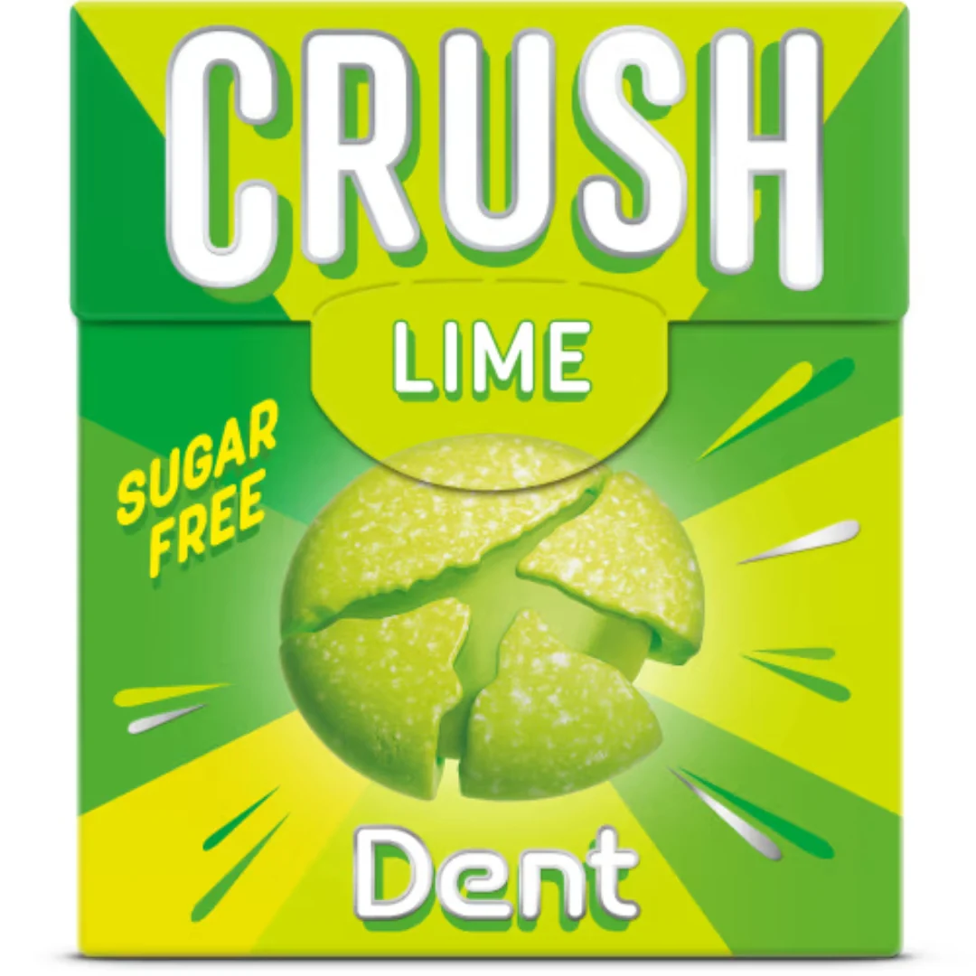 Dent Crush Lime - Sugar-Free Chewing Pastilles with Lime Flavour 25g