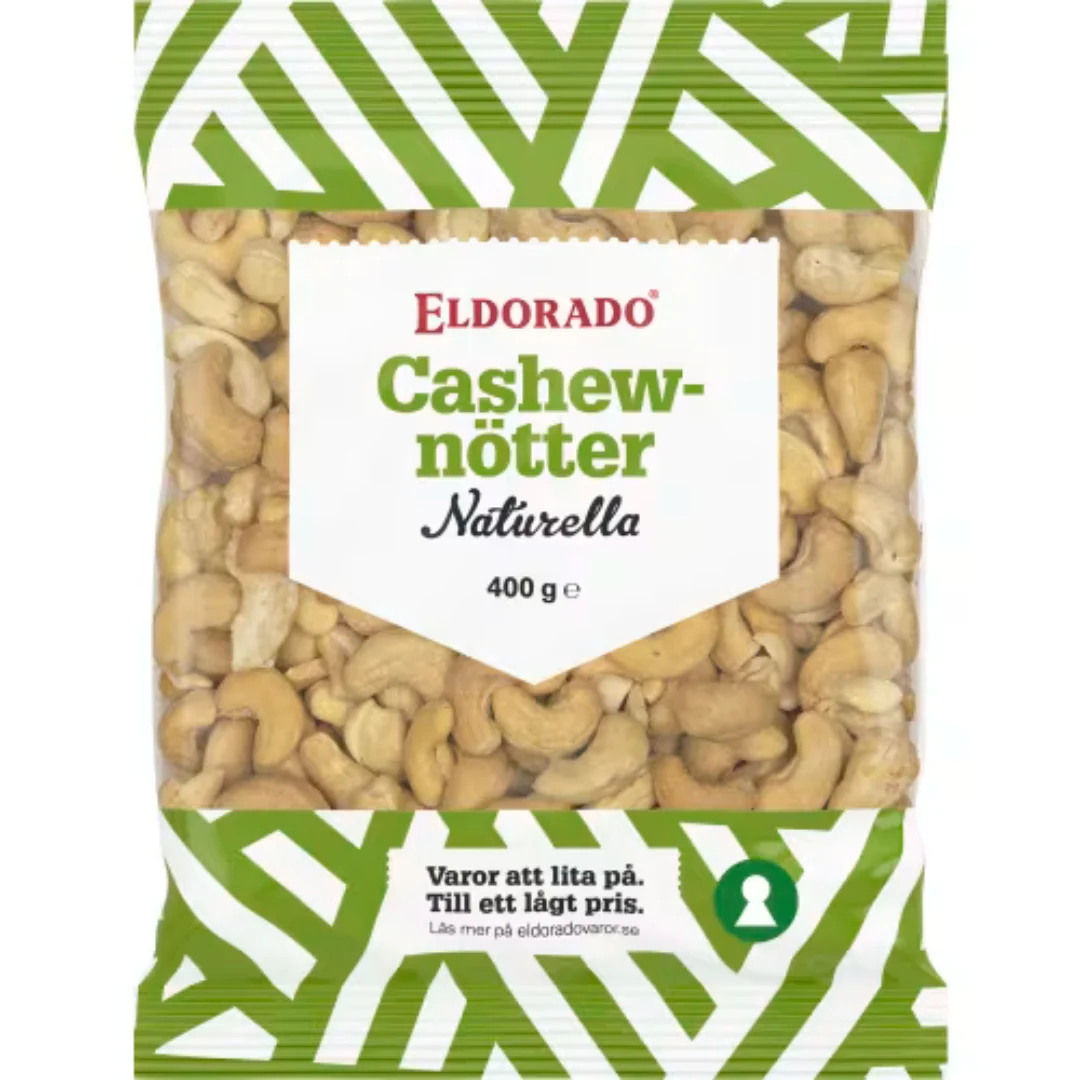 Eldorado Cashew Naturell - Natural Cashew Nuts 400g