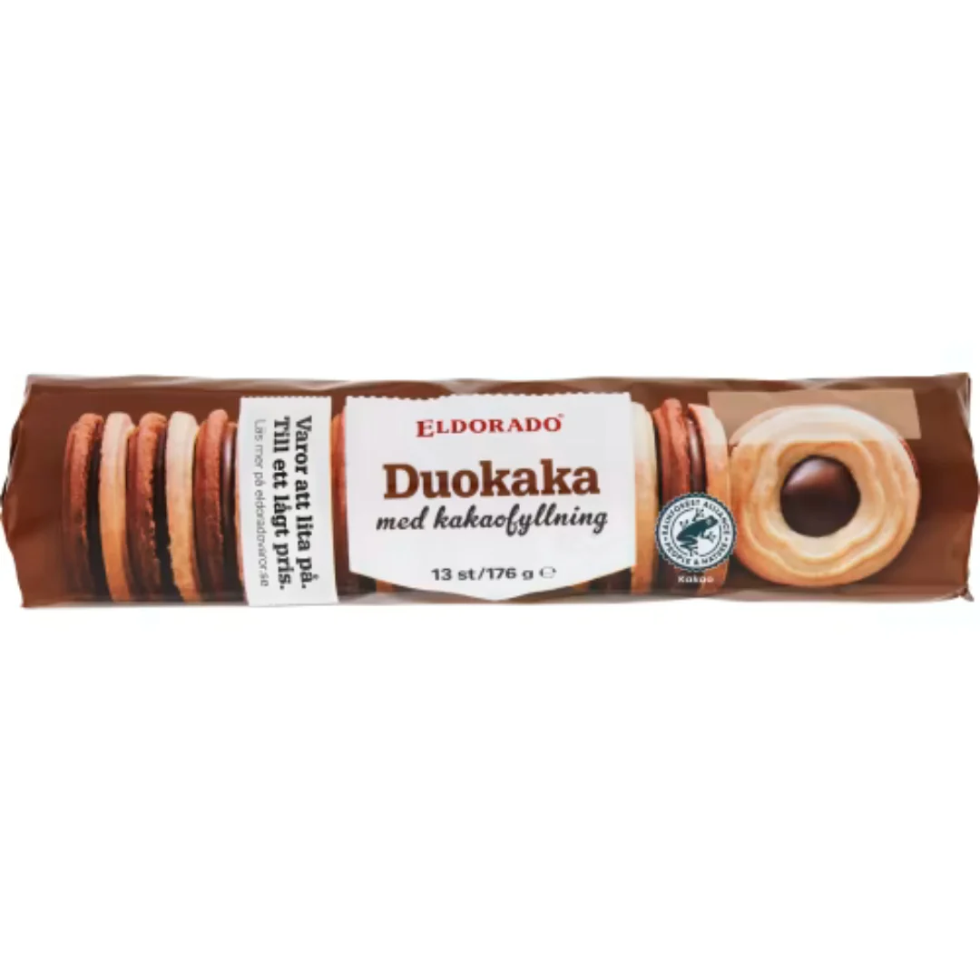 Eldorado Duokaka Choklad - Cookies filled with a Creamy Cocoa filling 176g