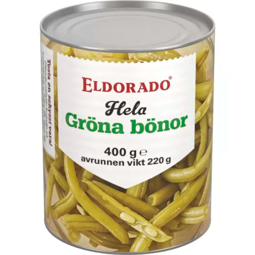 Eldorado Gröna Bönor Hela - Whole Green Beans 400g