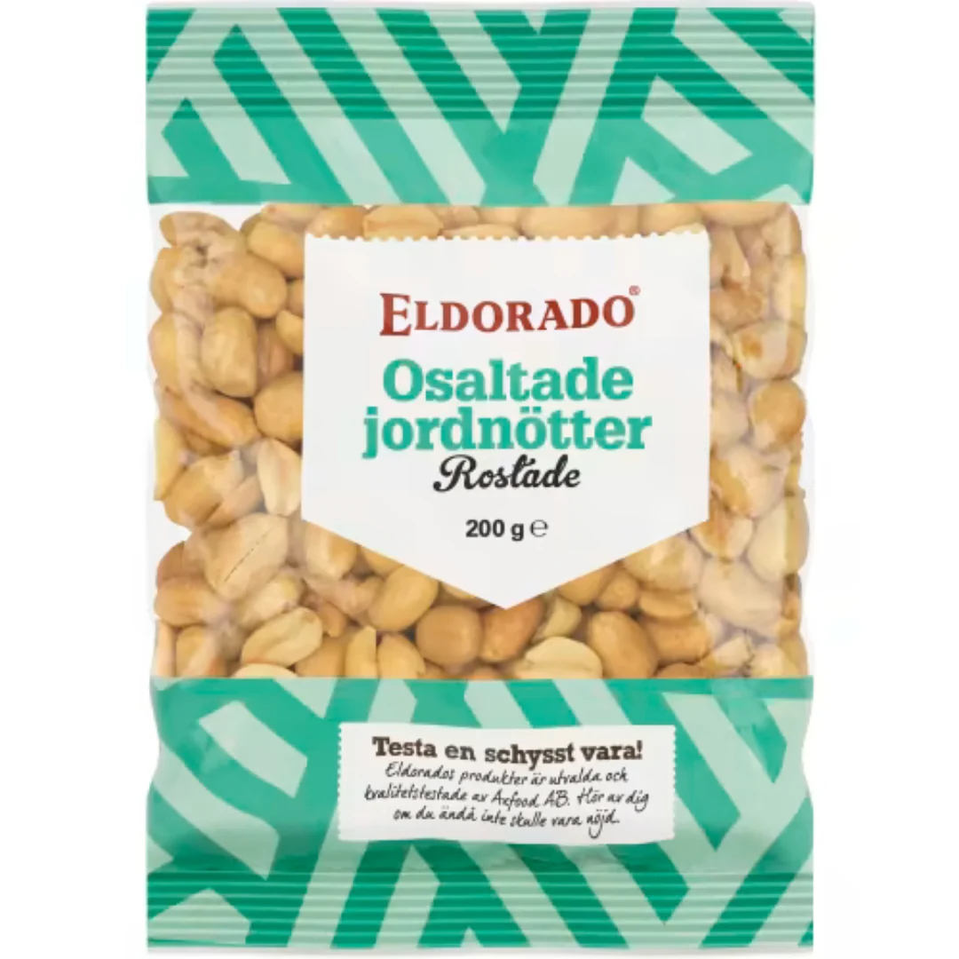 Eldorado Jordnötter Osaltade - Roasted Unsalted Peanuts 200 grams