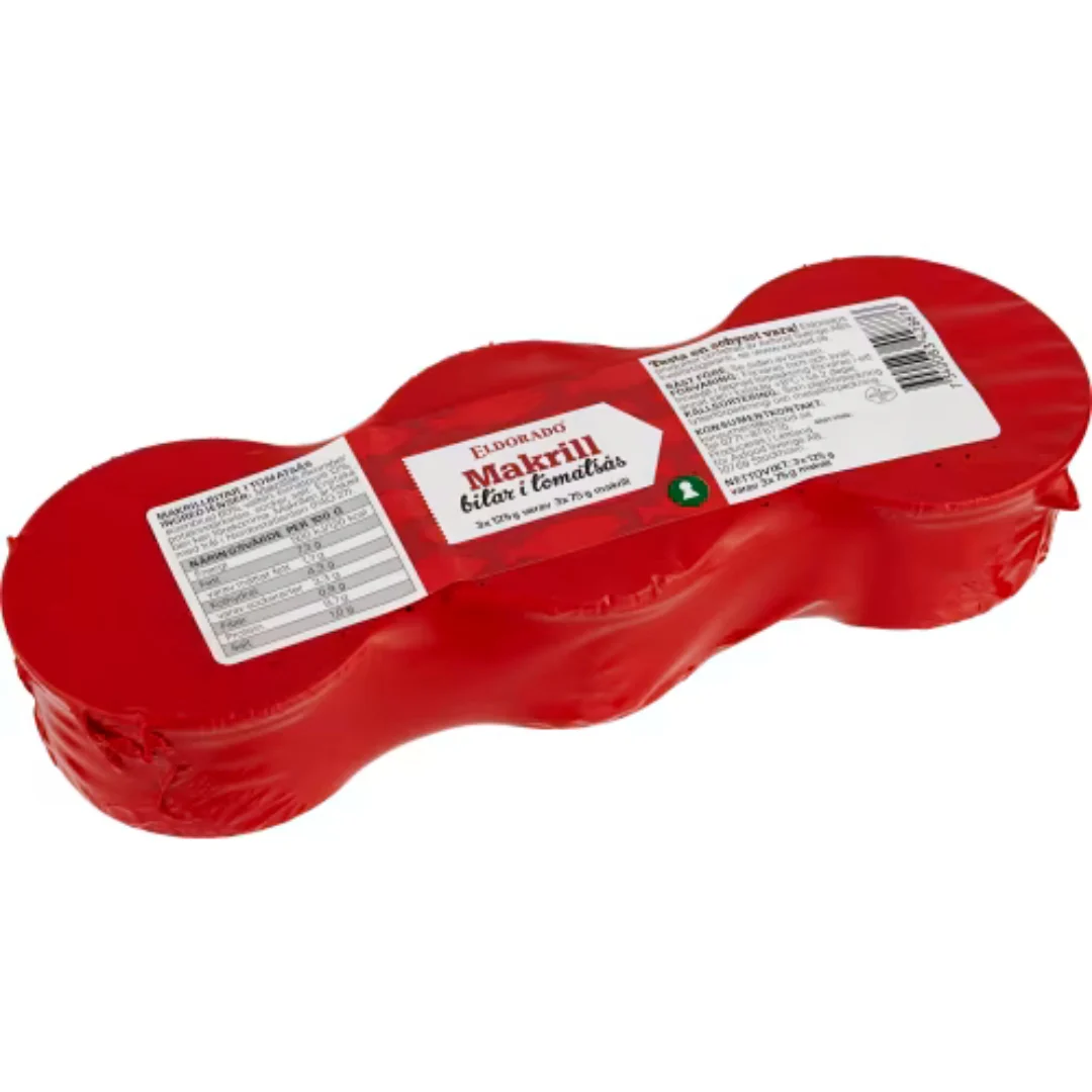 Eldorado Makrillfiléer i TomatsÄs - Mackerel Fillets in Tomato Sauce 3x125g