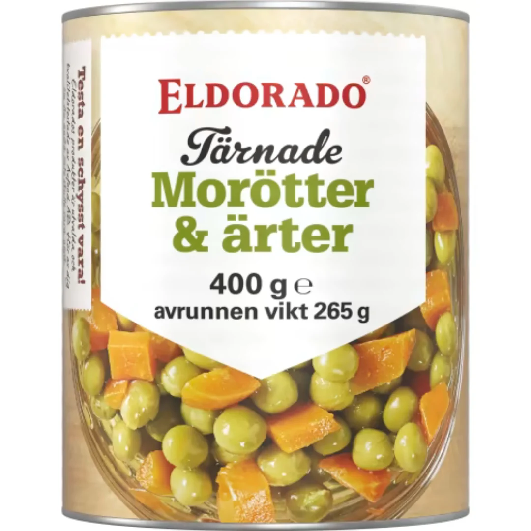Eldorado Morötter Ärter Tärnade - Diced Carrots and Peas 400g