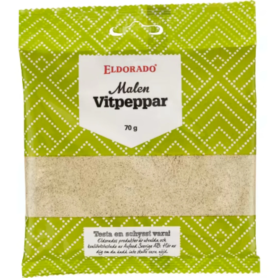 Eldorado Vitpeppar Malen PÄse - Ground White Pepper 70g