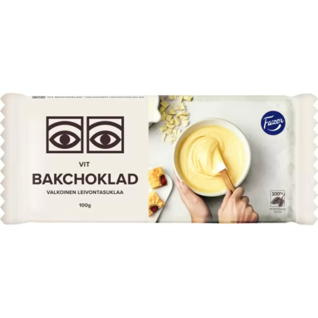 Fazer Bakchoklad Vit Ă–gon - White Baking Chocolate 100g