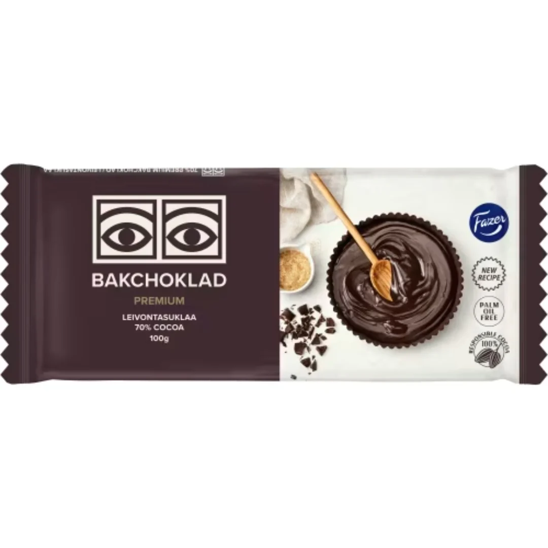 Fazer Ă–gon 70% premium bakchoklad - Premium Baking Chocolate 100g
