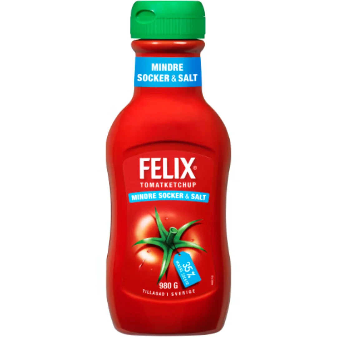 Felix Ketchup Mindre Socker&salt - Ketchup Less Sugar & Salt 980g