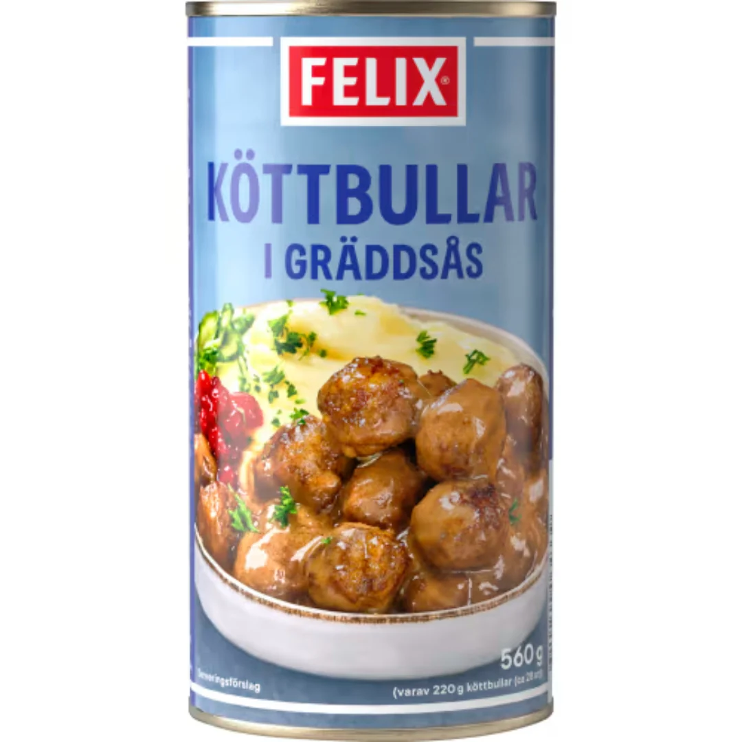 Felix Köttbullar i GrÀddsÄs - Meatballs in Cream Sauce 560g