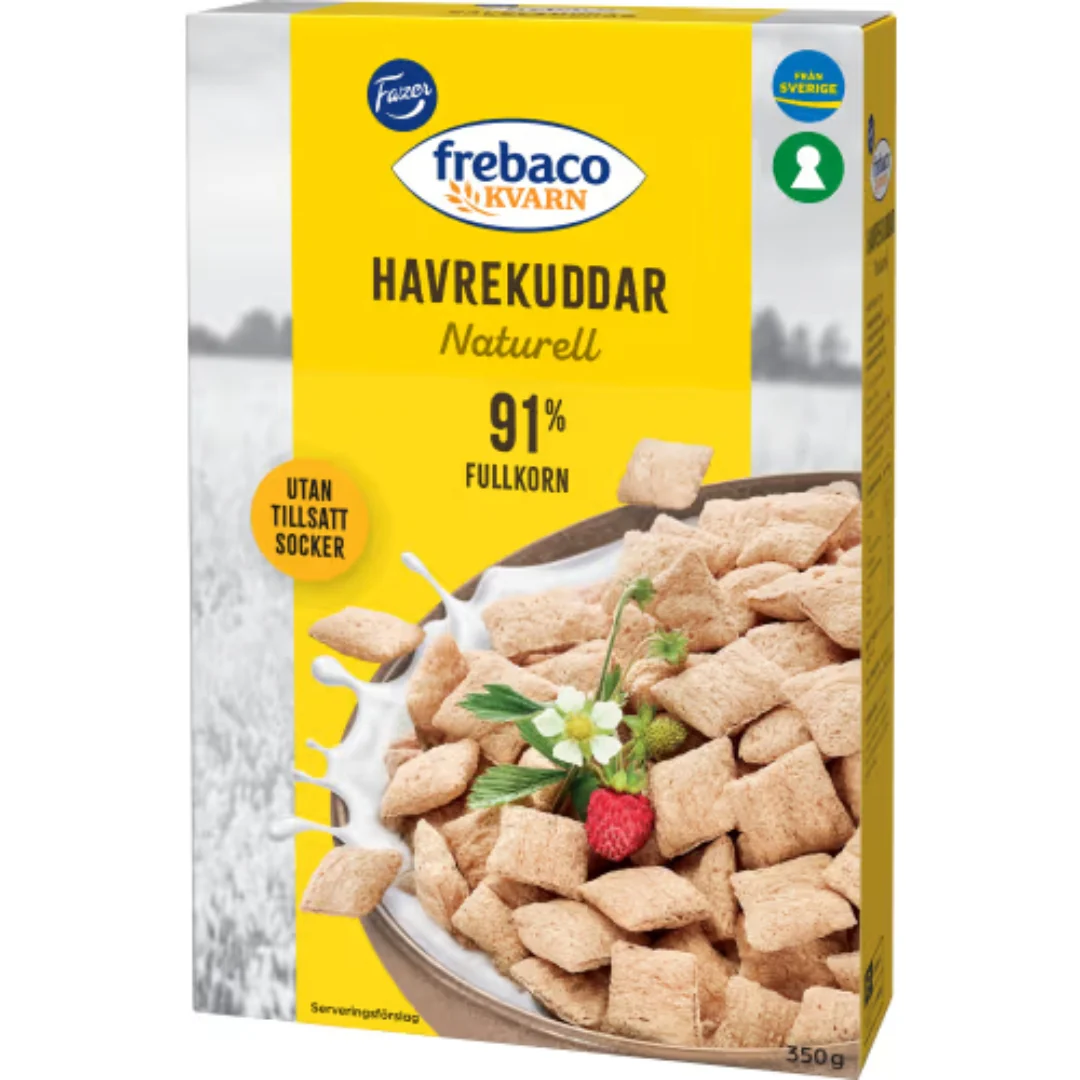 Frebaco Kvarn Svenska Havrekuddar Naturell - Natural Oat Pillows 350g