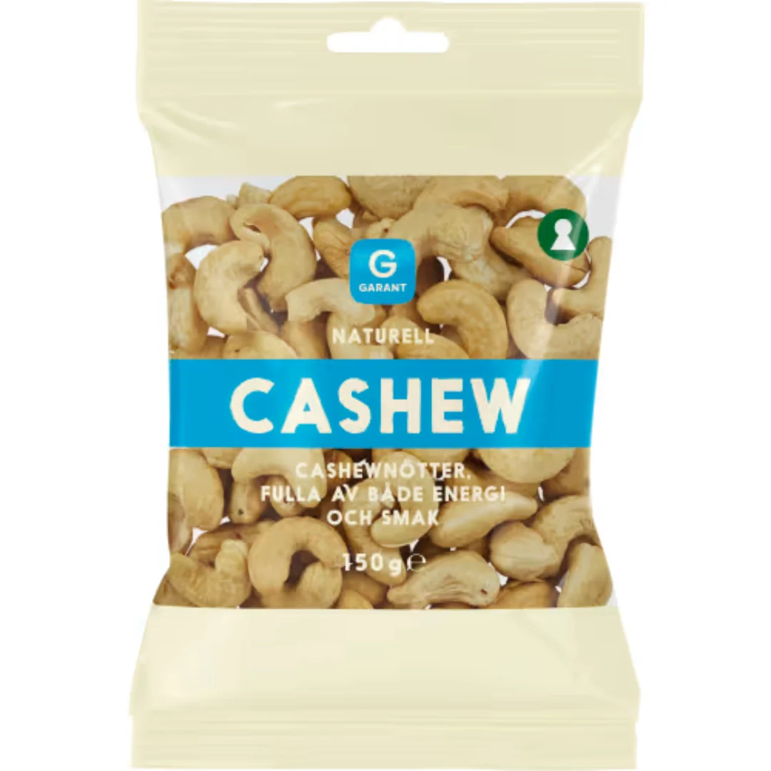Garant Cashew Naturell - Natural Cashew Nuts 150g