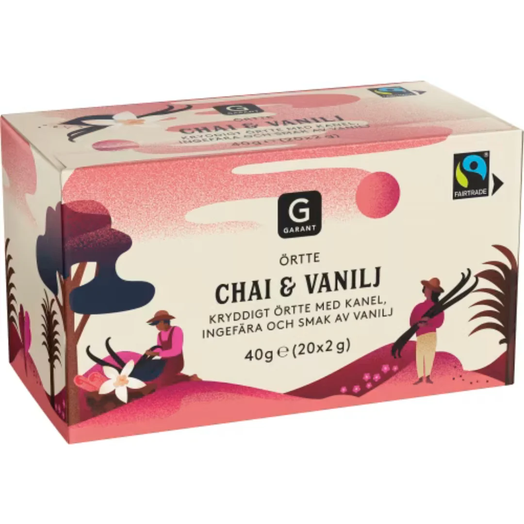 Garant Chai & Vanilj Ă–rtte - Spiced Herbal Tea with Cinnamon, Ginger, and Vanilla 40g