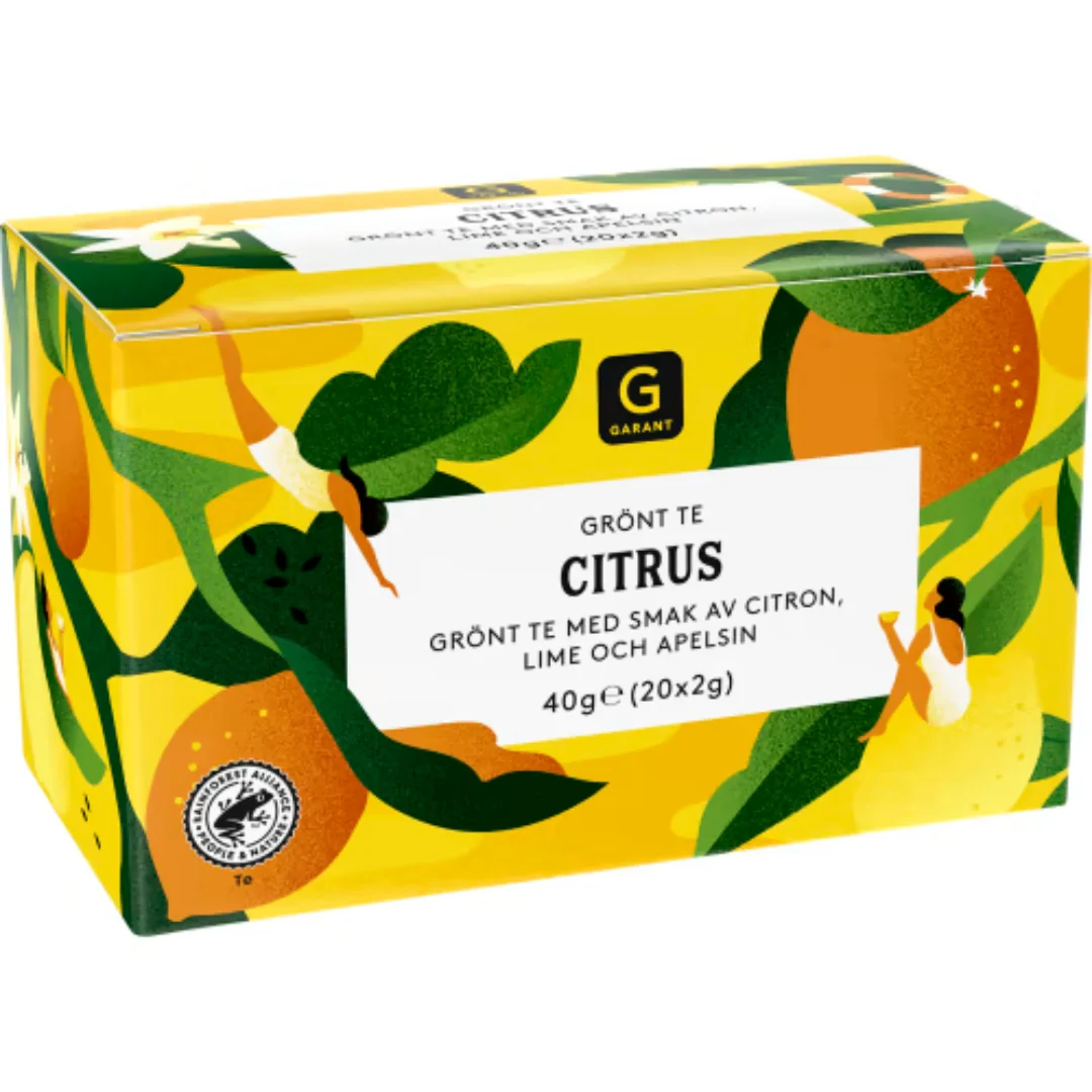 Garant Citrus Grönt Te - Green Tea with Citrus flavor 40g