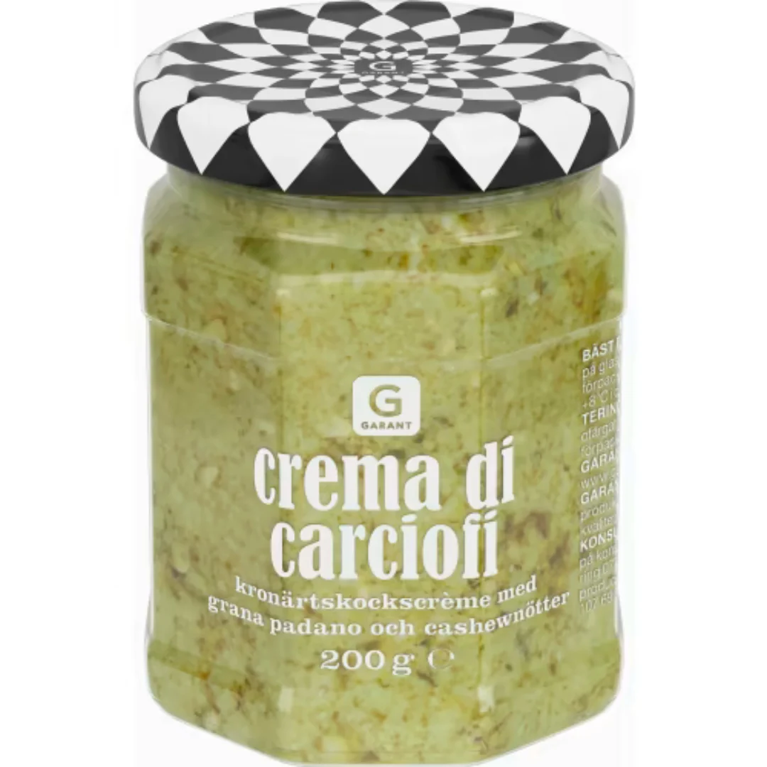 Garant Crema Carciofi Kronärtskockscrème - Artichoke Cream with Grana Padano & Cashew Nuts 200g