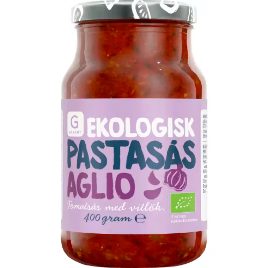 Garant Eko Aglio Vitlök PastasÄs - Tomato Sauce with Garlic 400g