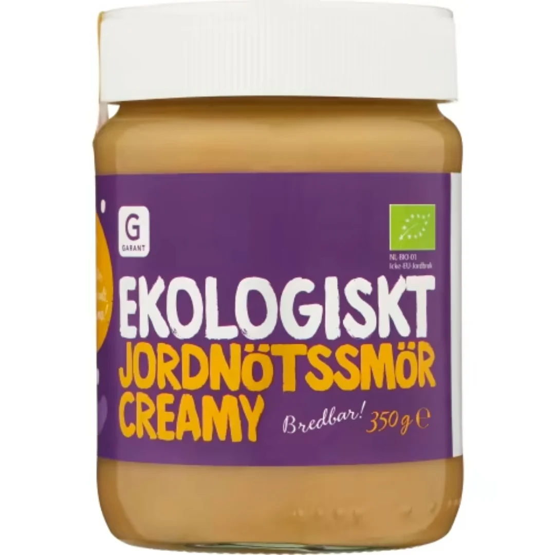 Garant Eko Jordnötssmör Creamy - Organic Creamy Peanut Butter 350g