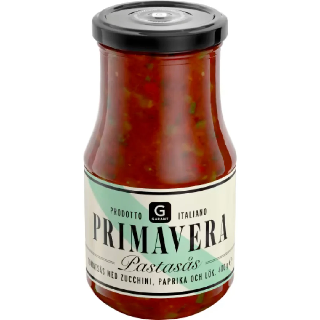 Garant Primavera PastasÄs - Tomato Sauce with Zucchini, Bell Pepper, and Onion 400g