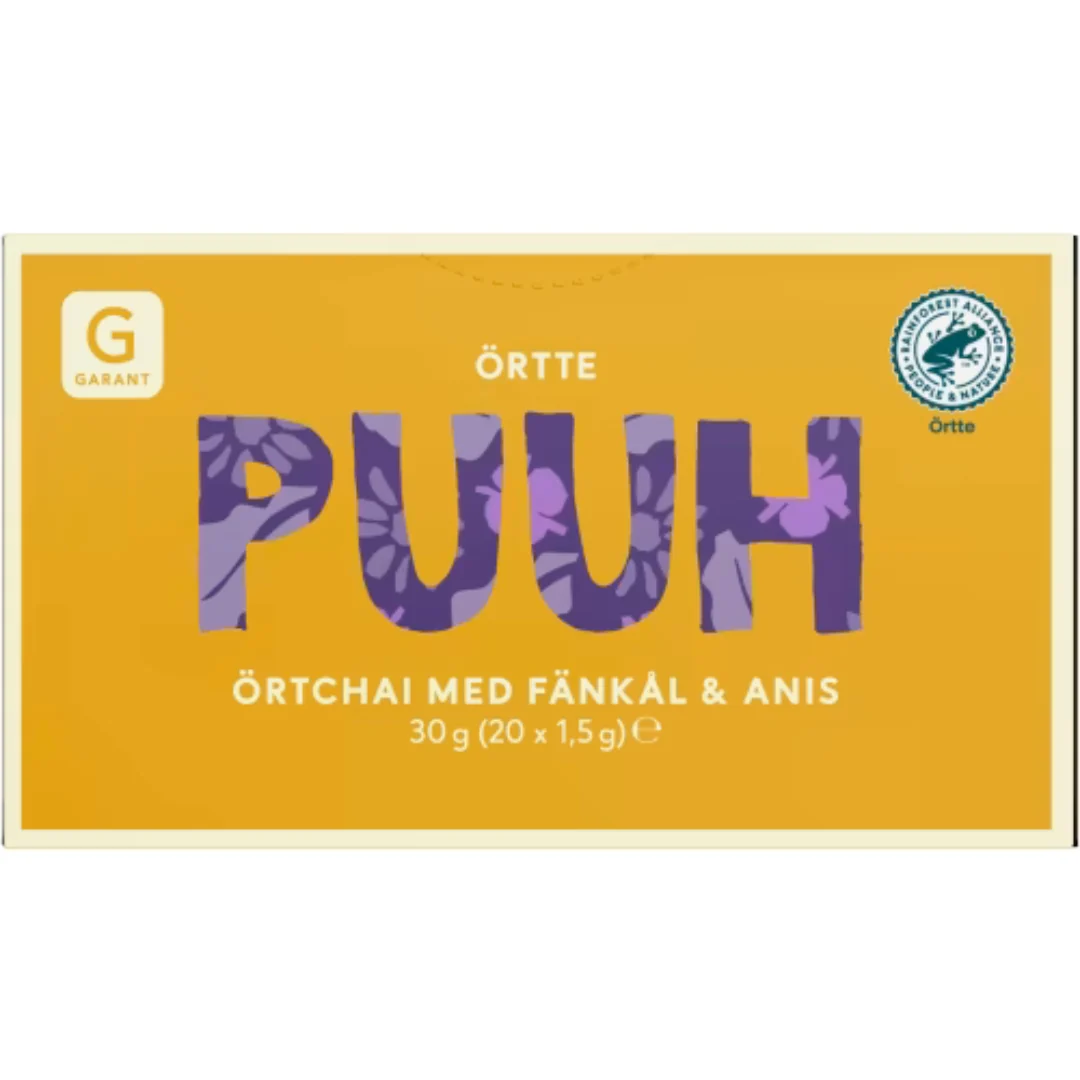 Garant Puuh Ă–rtte Ă–rtchai med Fankal & Anis - Herbal Chai with Fennel and Anise 20p