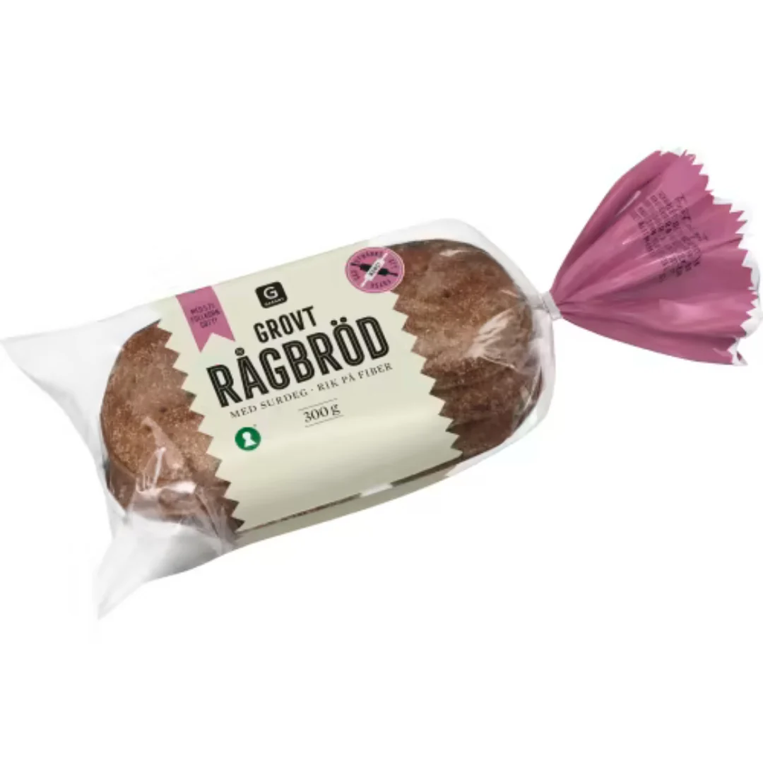 Garant RÄgbröd Grovt Surdeg 6-pack - Coarse Rye Bread with Sourdough 300g