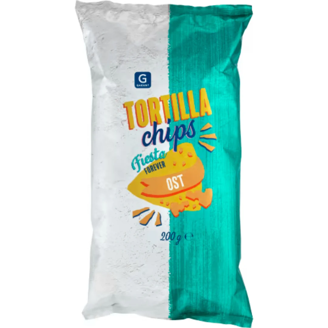 Garant Tortillachips Ost - Cheese Flavored Tortilla Chips 200g