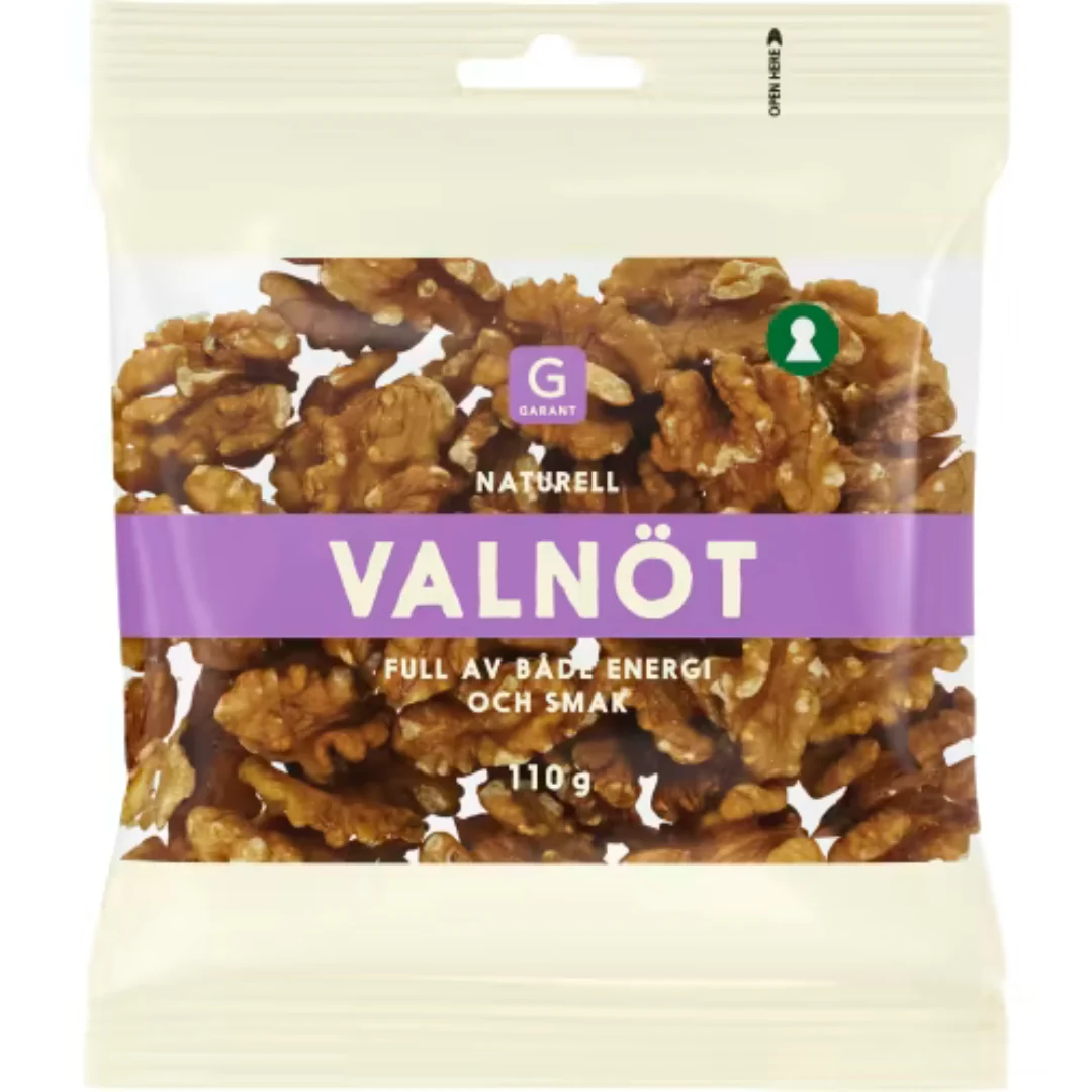 Garant Valnötter - Natural Walnuts 110g