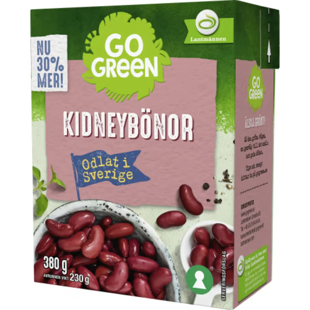 Gogreen Kidneybönor Svenska - Kidney Beans 380g