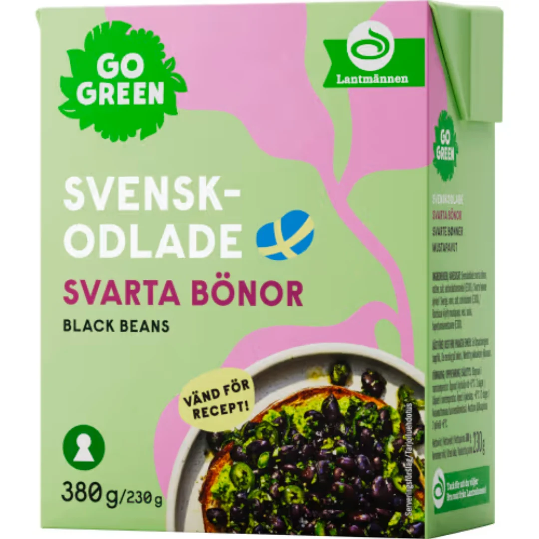 Gogreen Svarta Bönor Svenska - Black Beans 380g