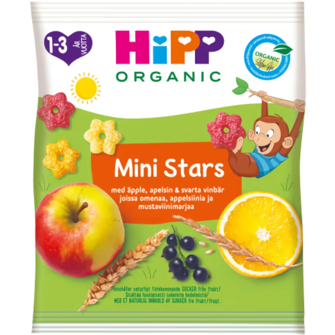 Hipp Mini Stars 1-3 Ă
r - Whole Grain Cereal Stars 30g