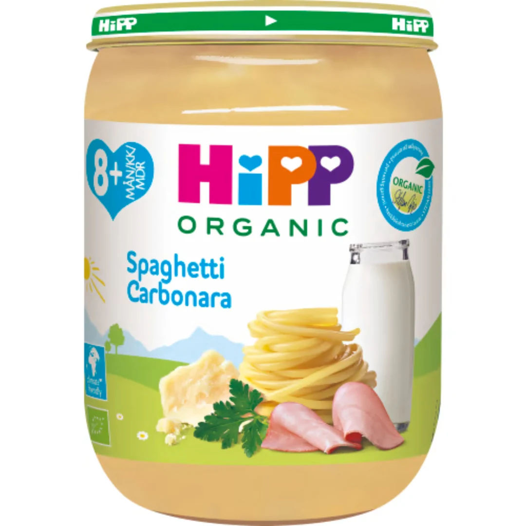 Hipp Spaghetti Carbonara Eko 8 MÄnader - Organic Spaghetti Carbonara 190g