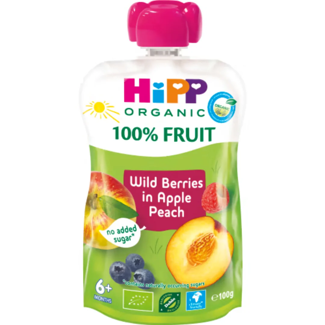 Hipp Wild Berries Apple Peach 6 MÄnader - Organic Smoothie 100g