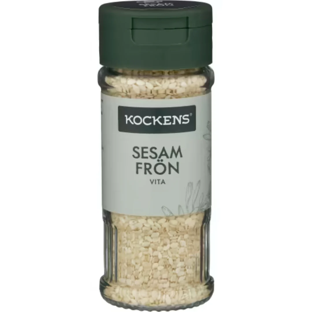 Kockens Sesamfrön Vita Burk - Sesame Seeds 38g