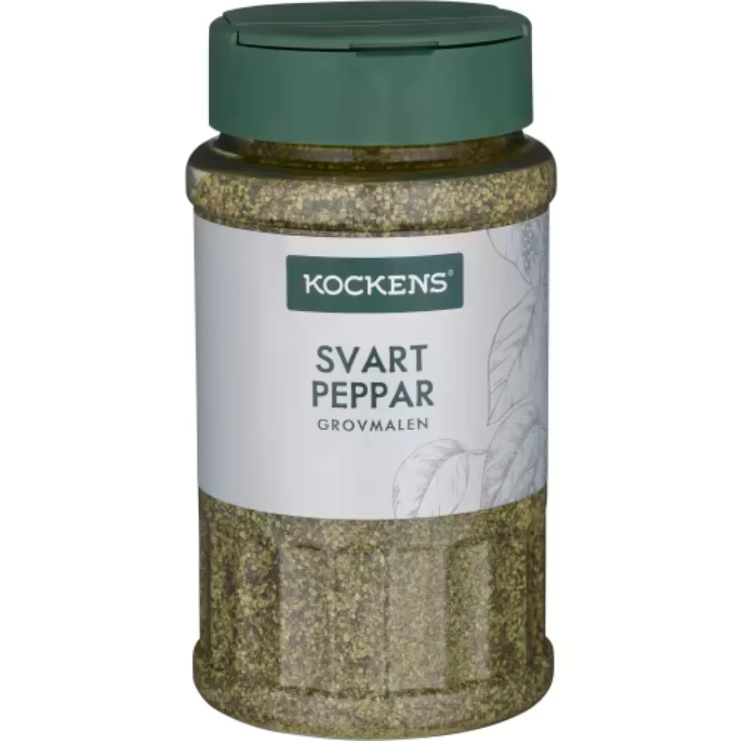 Kockens Svartpeppar Grovmalen Burk - Black Pepper 255g