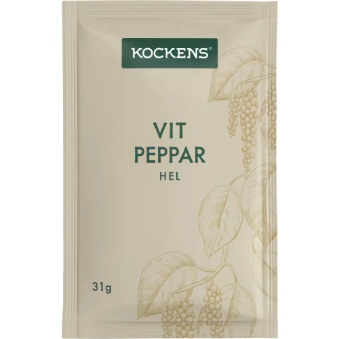 Kockens Vitpeppar Hel PÄse - White Pepper 31g