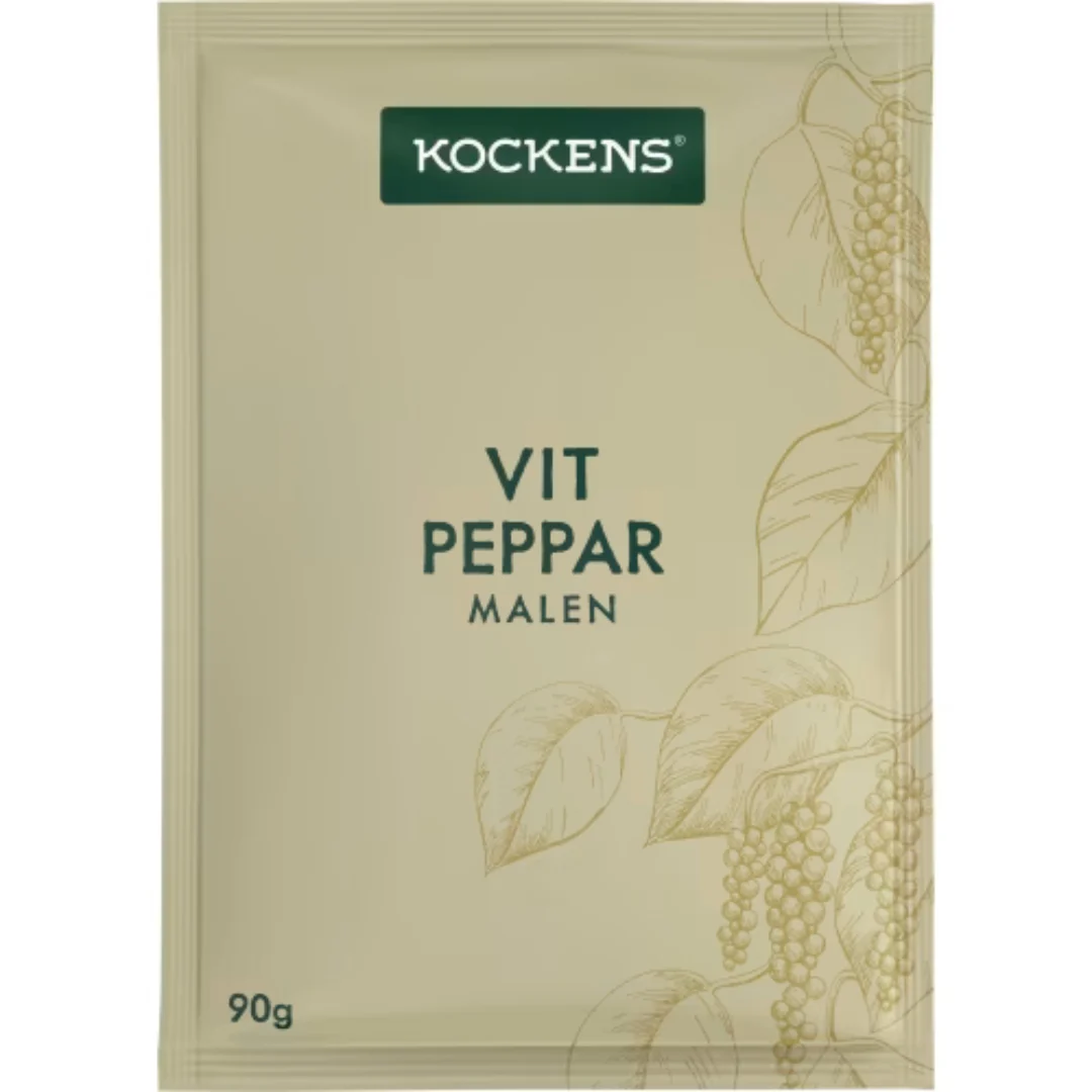 Kockens Vitpeppar Malen PÄse - White Pepper 90g