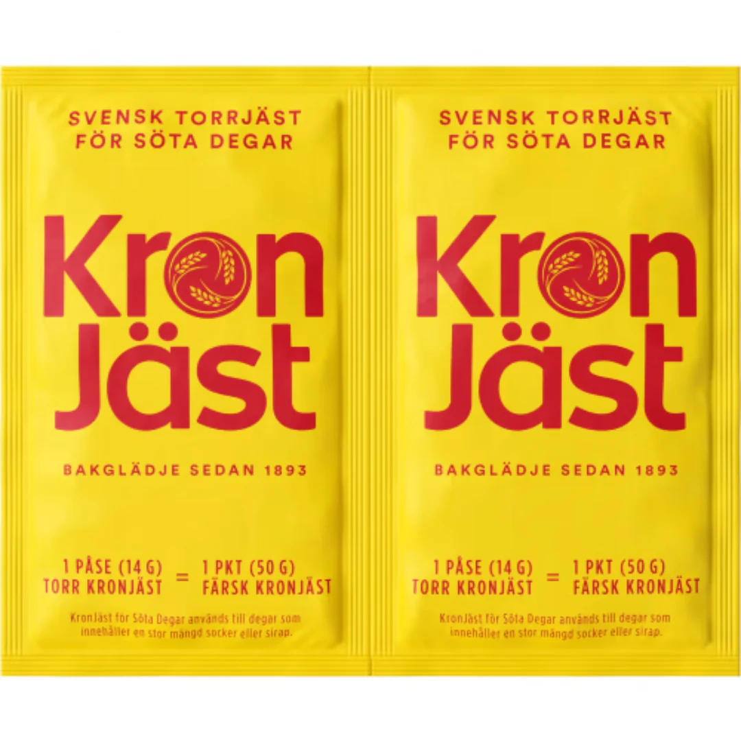 Kronjäst Torrjäst Söta Degar - Dried Yeast for Sweet Doughs 2x14g