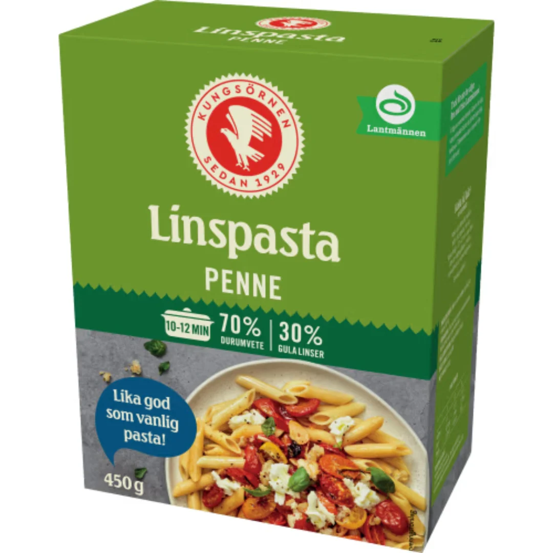 Kungsörnen Penne Linspasta - Lentil Pasta 450g